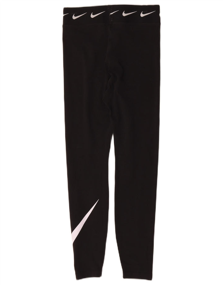 Nike Dame Grafiske Leggings UK 8 Small Black Bomuld
