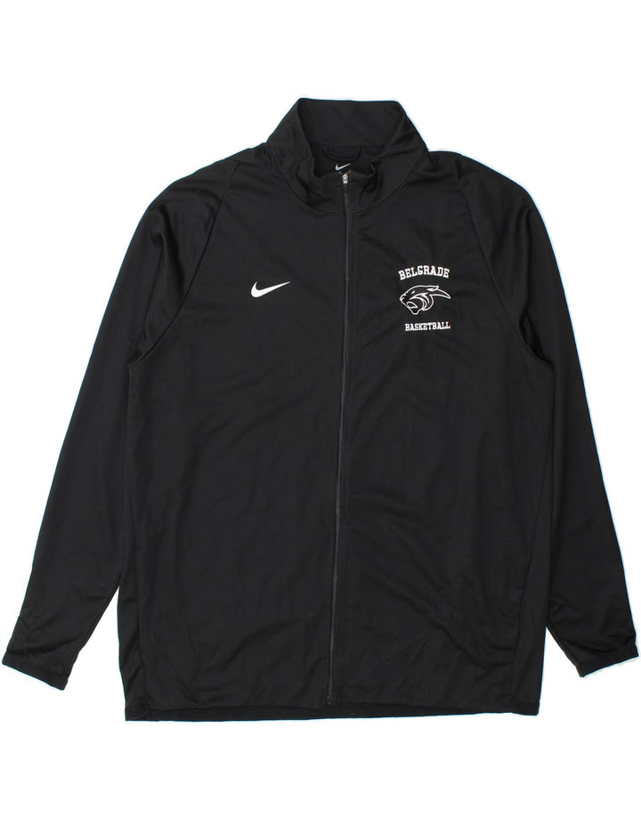 NIKE Mens Dri Fit Tracksuit Top Jacket XL Black Polyester Vintage Nike and Second-Hand Nike from Messina Hembry 
