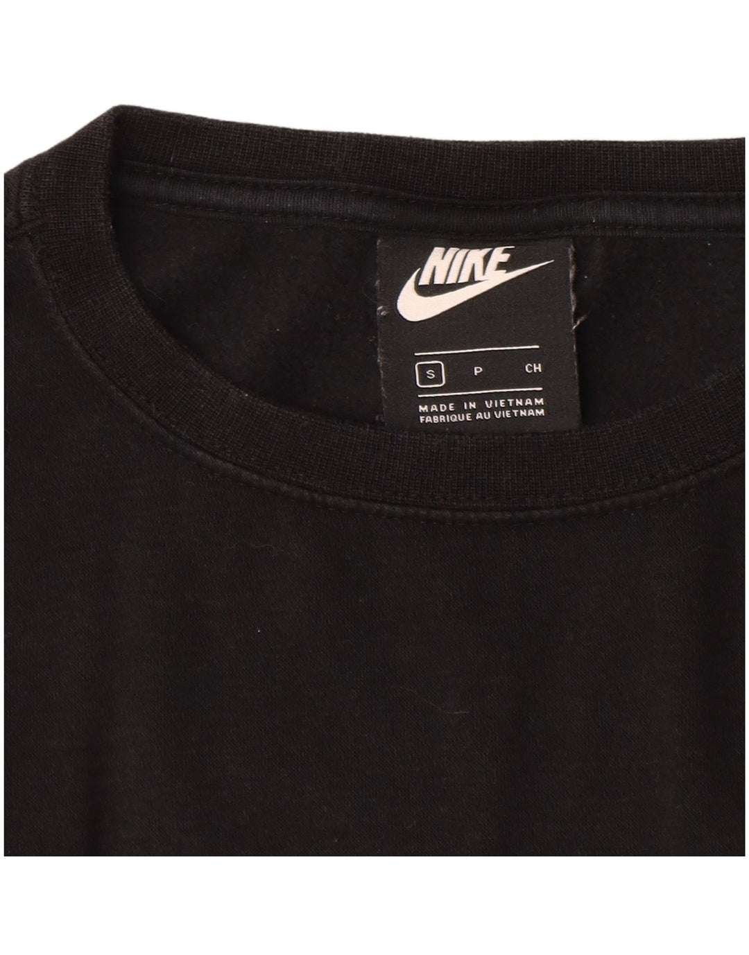 NIKE Oversized grafisk sweatshirt trøje til kvinder UK 10 Lille sort