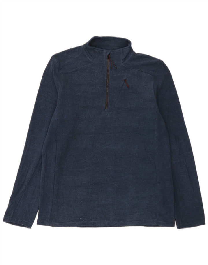 Mountain Warehouse Herre Zip Neck Sweatshirt Jumper Medium Navy Blue Flecked
