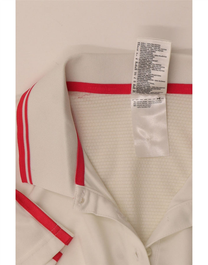 Adidas Dame Climacool Polo Shirt UK 14 Medium White Polyester