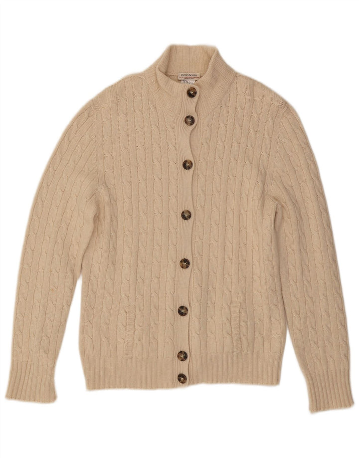 Gran Sasso Dame Cardigan Sweater IT 54 3XL Hvid Uld