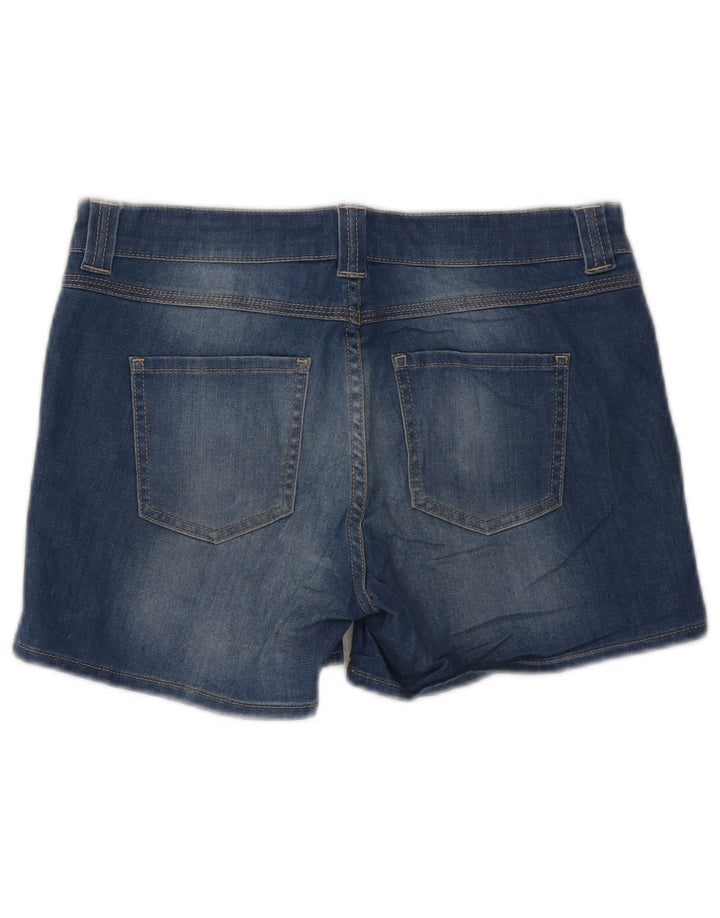 Oasis Dame denim Shorts UK 10 Small W32 Blue Cotton