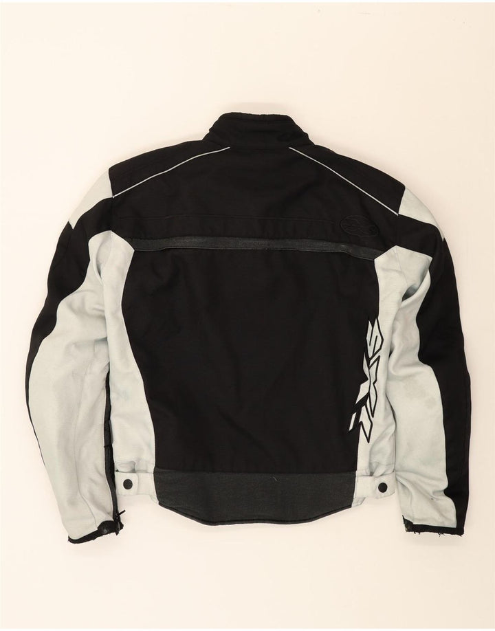 IXS Mens Graphic Racer Jacket UK 40 Large Black Colourblock Polyester Vintage IXS and Second-Hand IXS from Messina Hembry 
