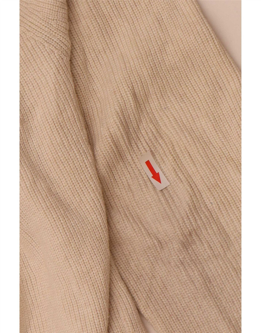 Zara Herre Boat Neck Jumper Sweater Medium Off White Bomuld