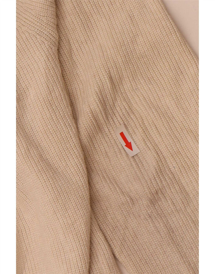 Zara Herre Boat Neck Jumper Sweater Medium Off White Bomuld