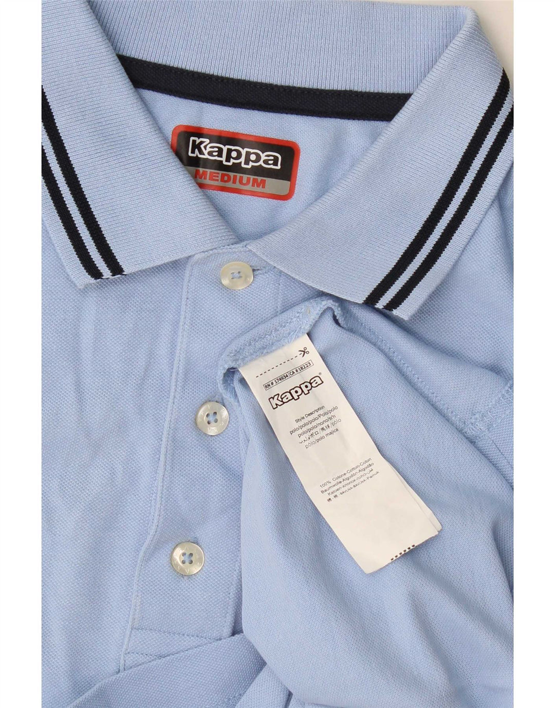 Kappa herre poloshirt Medium blå bomuld