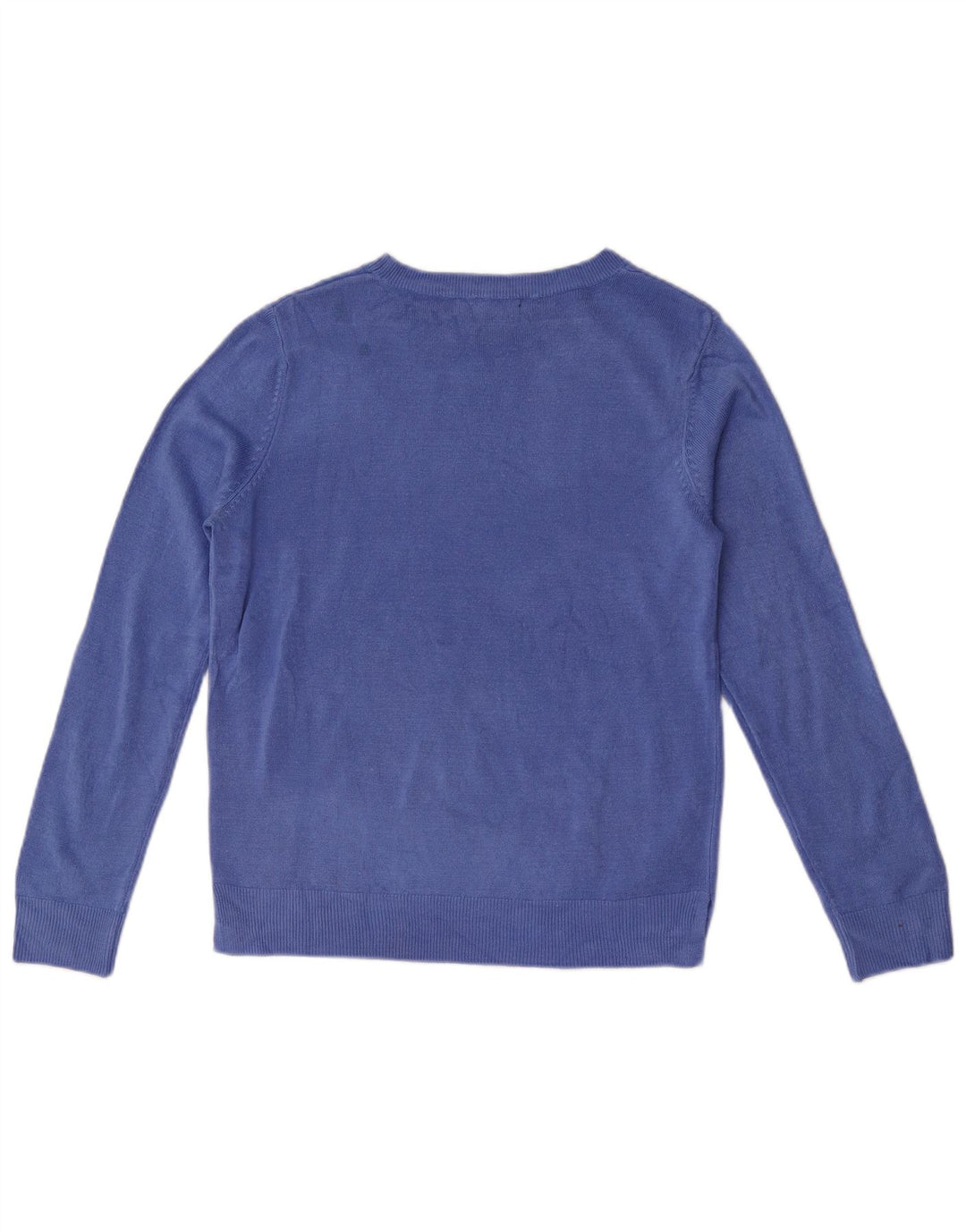 Marks & Spencer Dame Boat Neck Jumper Sweater UK 12 Medium Blue