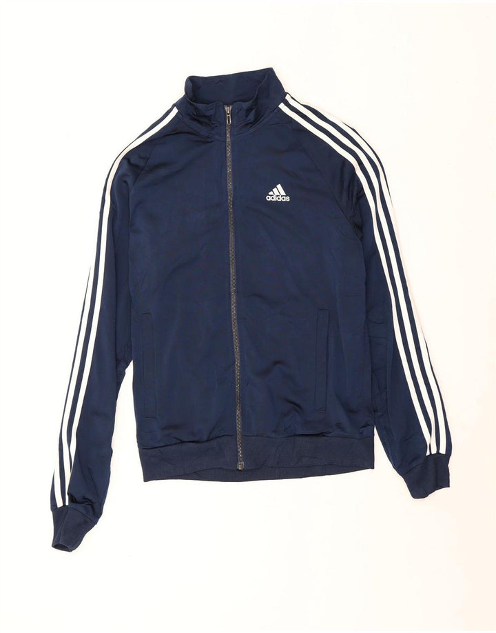 Adidas Træningsdragt til mænd, topjakke, lille marineblå colourblock polyester