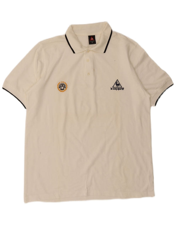 Le Coq Sportif Herre poloshirt XL Hvid Bomuld