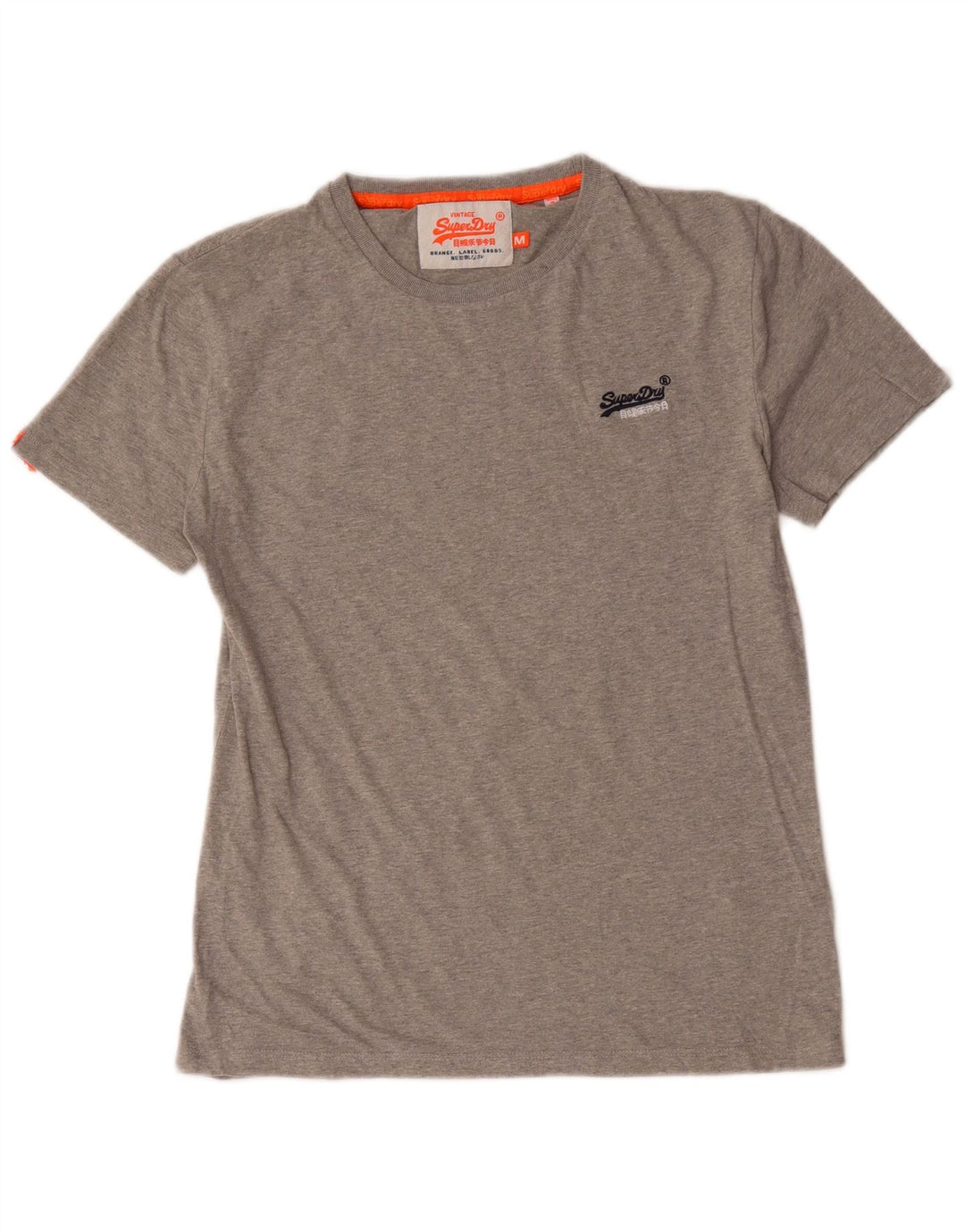 Superdry T-shirt top mellem grå bomuld til mænd