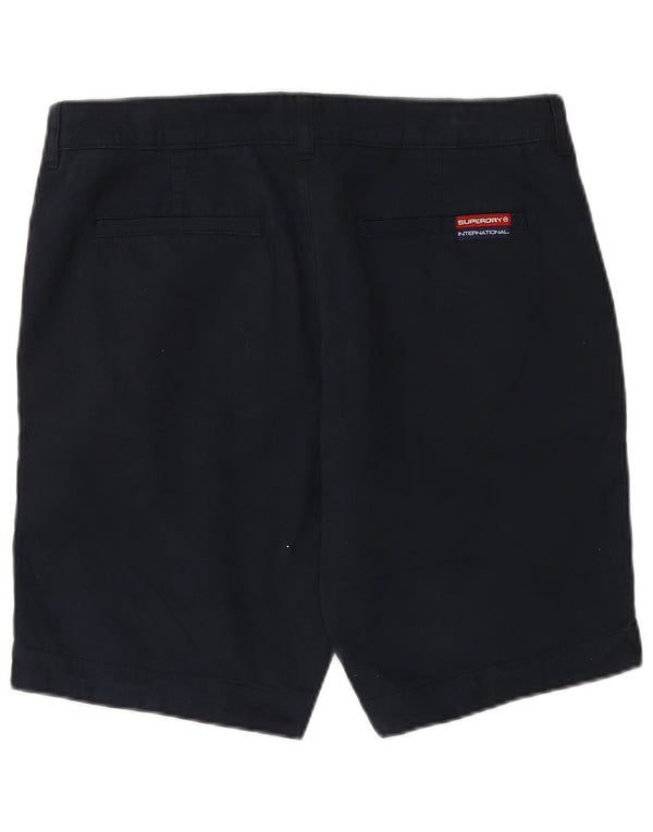 SUPERDRY Chino Shorts til mænd XL W38 Marineblå Bomuld