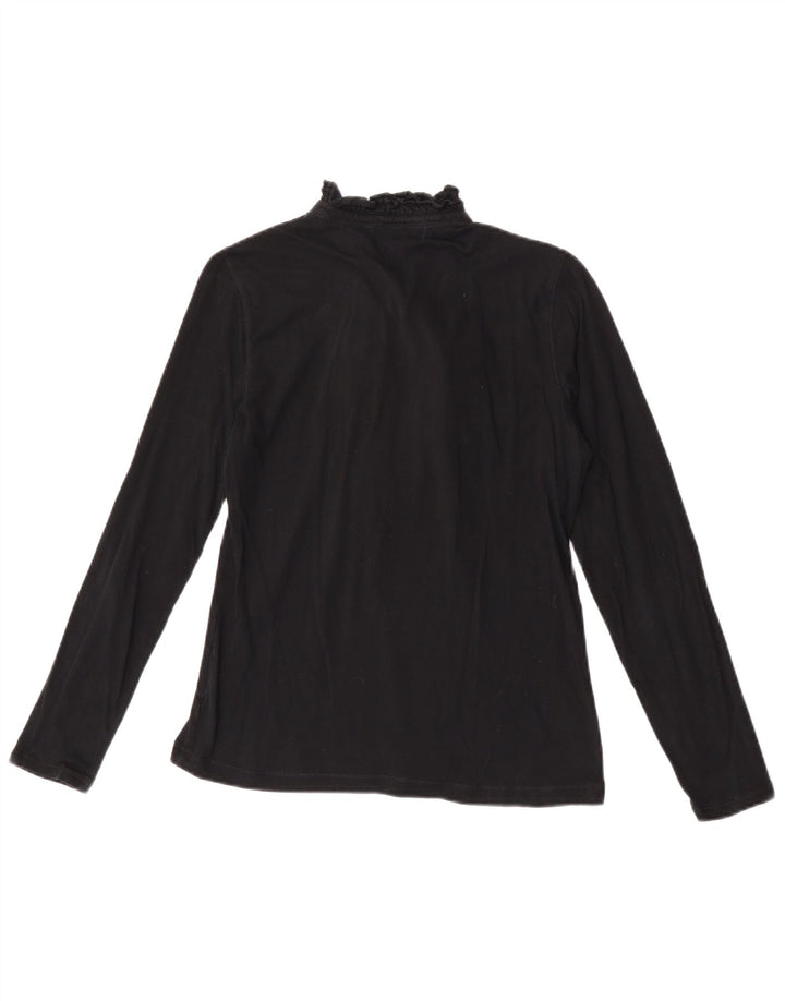 Ralph Lauren Dame Flæse Top Langærmet UK 12 Medium Sort