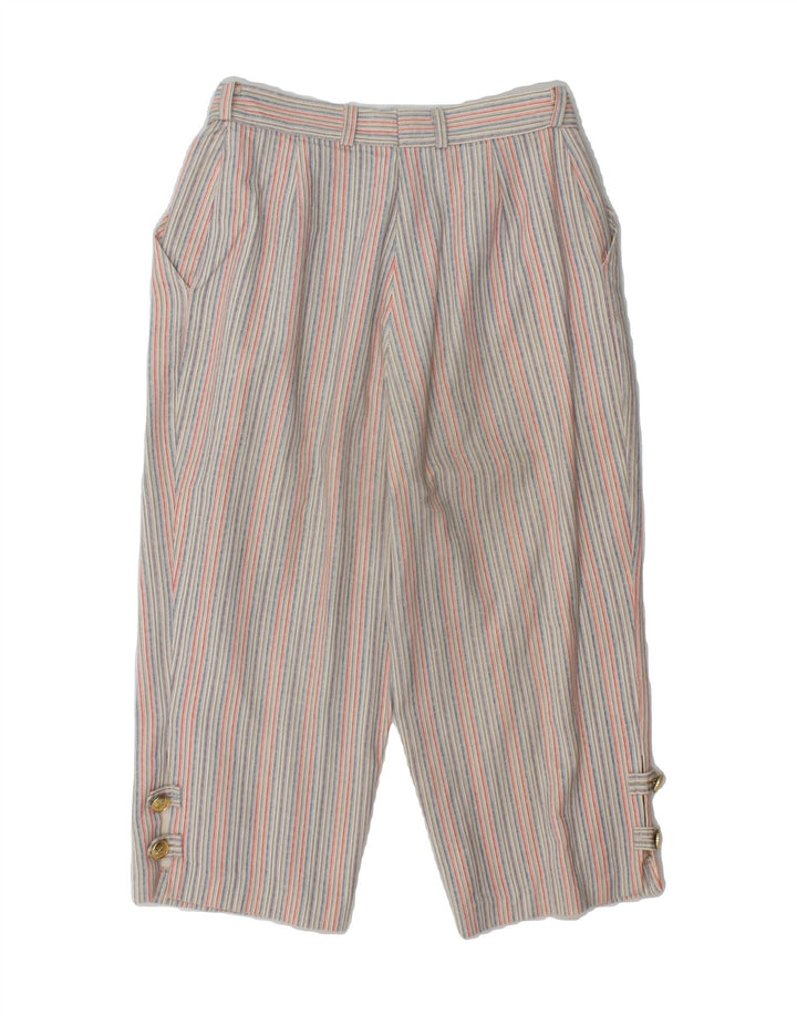 VINTAGE Womens High Waist Bermuda Shorts W25 Small Multicoloured Striped Vintage Vintage and Second-Hand Vintage from Messina Hembry 