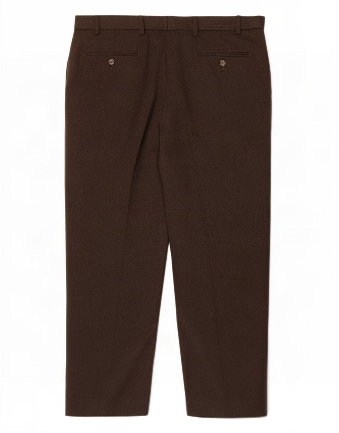Marks & Spencer Herre Regular Suit Bukser W38 L29 Brun Polyester