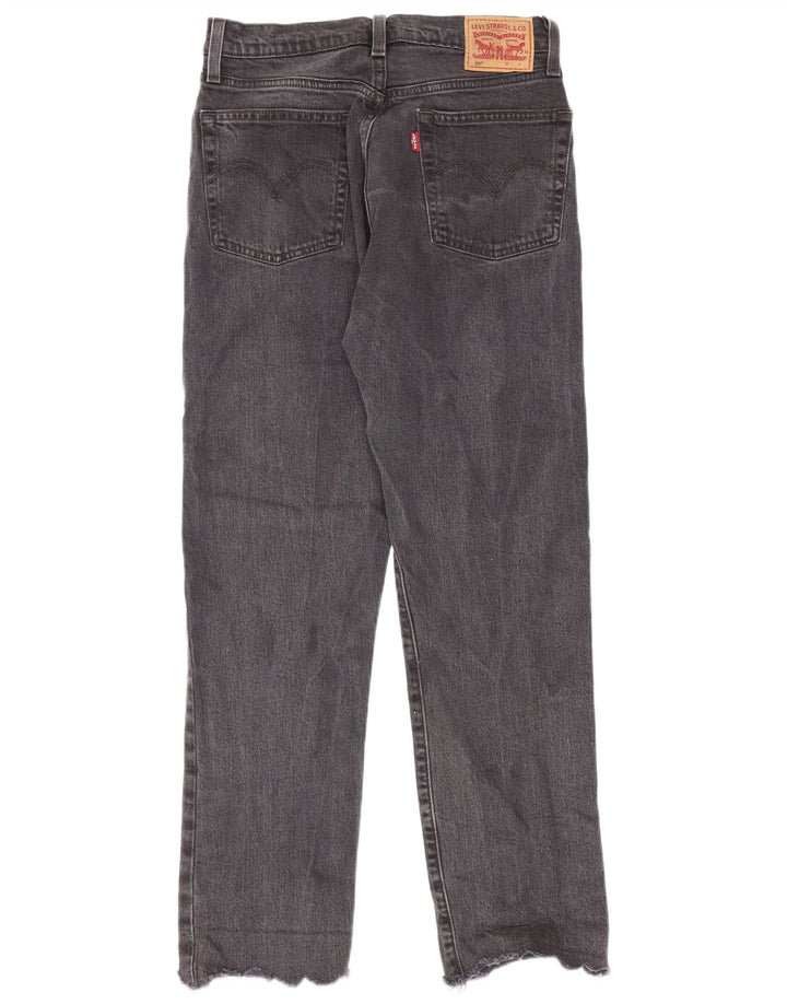 Levi's Dame 501 Straight Jeans W27 L28 Grå Bomuld