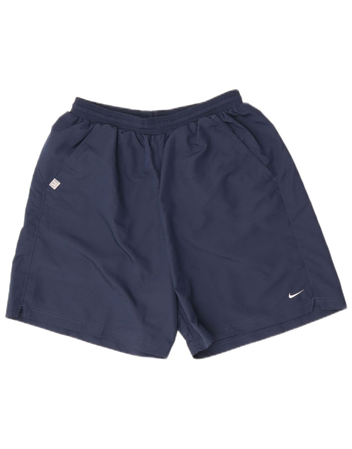 Nike Herre Dri Fit sportsshorts store marineblå polyester