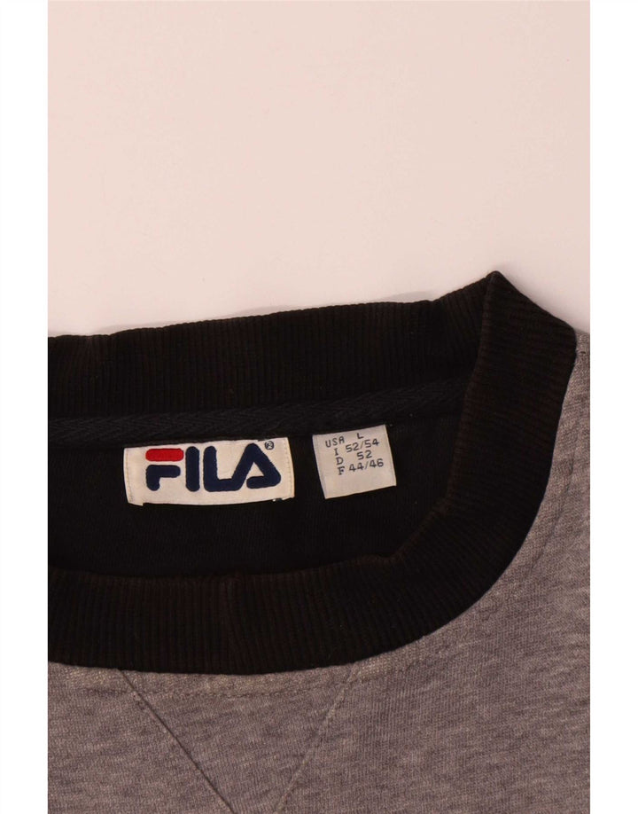 Fila Herre Grafisk Top Langærmet Stor Grå