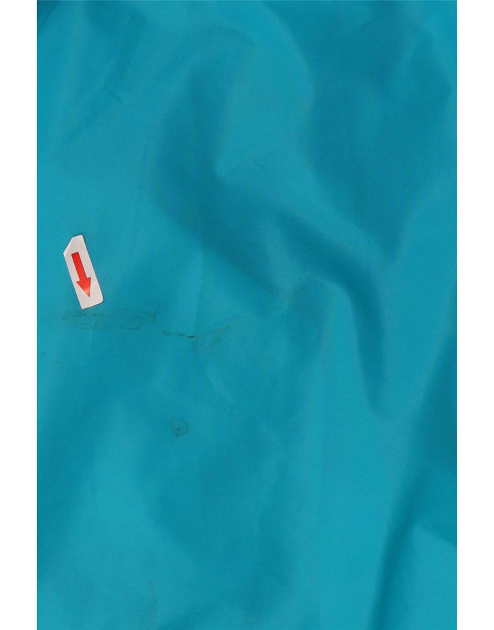Vintage Regnjakke med hætte til mænd UK 44 2XL Blå Colourblock Polyamid