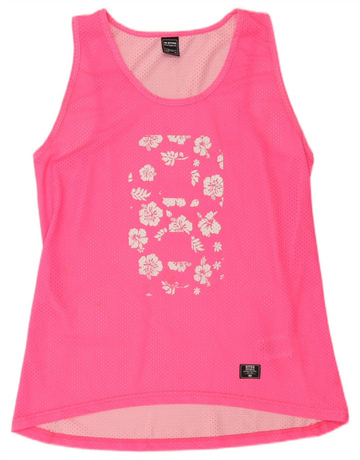 Errea Kvinders Grafisk Vest Top UK 18 XL Pink Floral Polyester