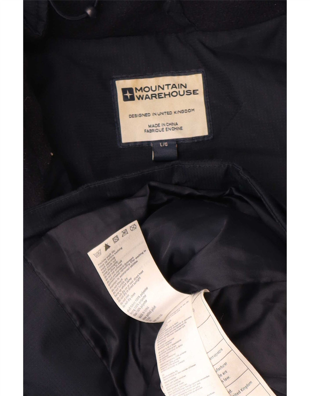 Mountain Warehouse Herre hættepolstret jakke UK 40 Large Navy Blue