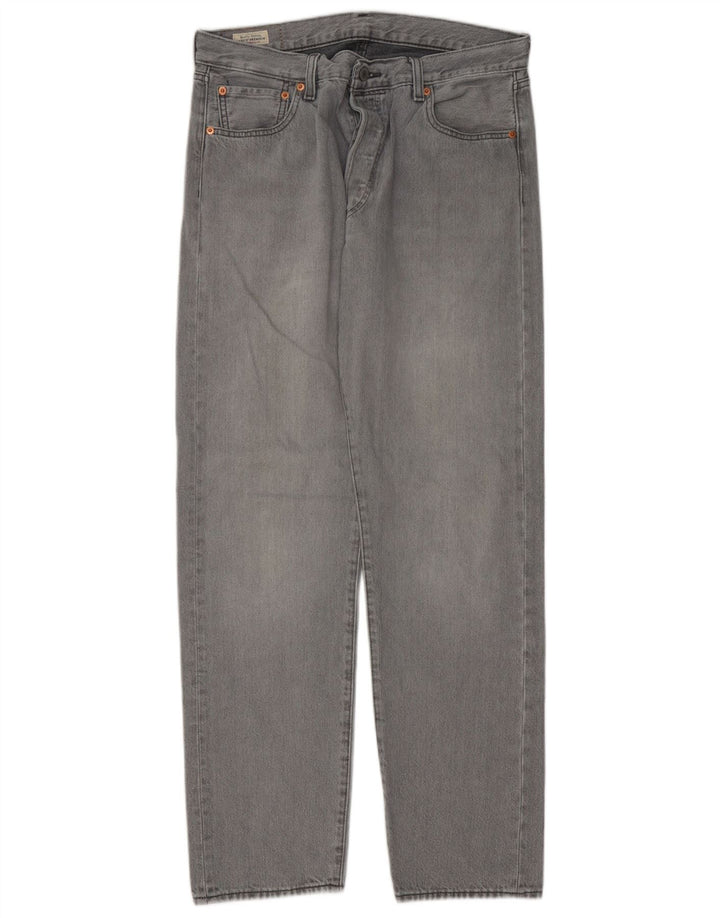Levi's Herre 501 Straight Jeans W34 L32 Grå Bomuld