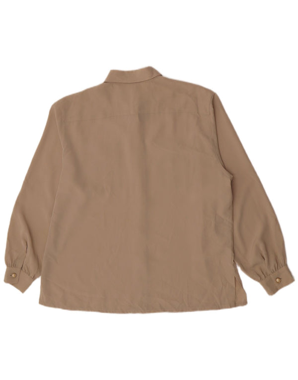 Michele Boyard Dame Oversized skjorte Bluse IT 42 Medium Khaki Polyester