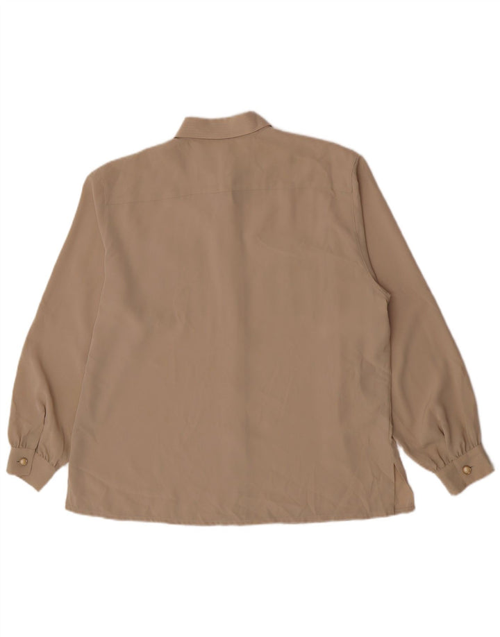 Michele Boyard Dame Oversized skjorte Bluse IT 42 Medium Khaki Polyester