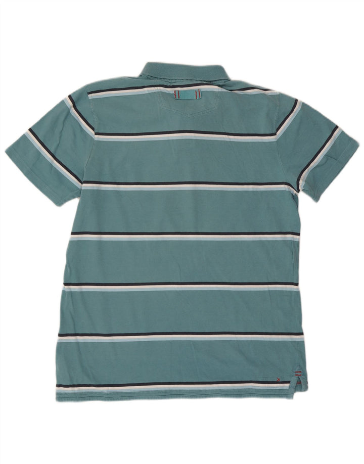 Fat Face Herre Polo Shirt Stor Blå Stribet Bomuld