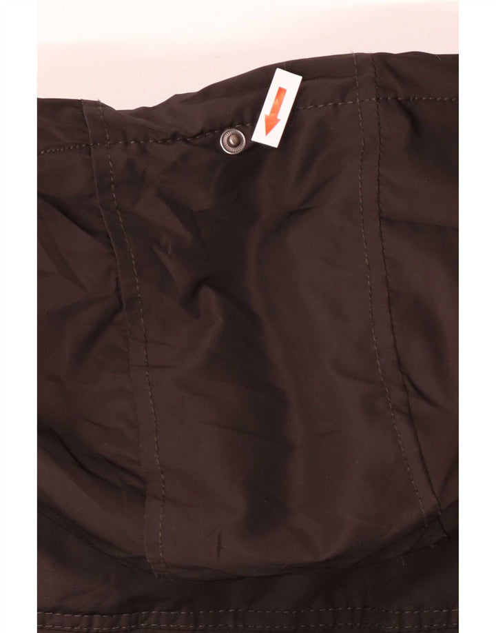 Zara Herre hættepolstret jakke UK 38 Medium Brown Polyester