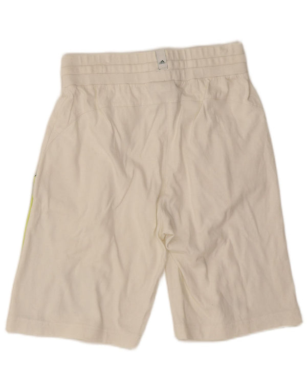 Adidas Herre grafiske sportsshorts UK 36/38 Small White Bomuld