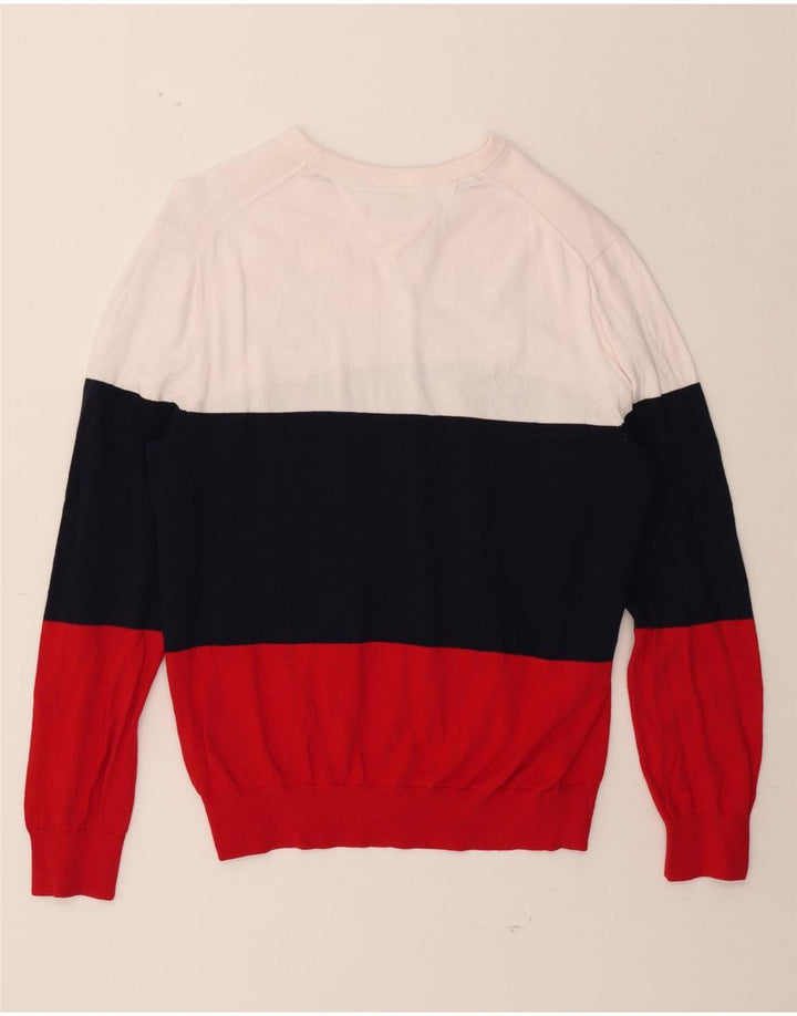 TOMMY HILFIGER Womens Boat Neck Jumper Sweater UK 16 Large Multicoloured Vintage Tommy Hilfiger and Second-Hand Tommy Hilfiger from Messina Hembry 