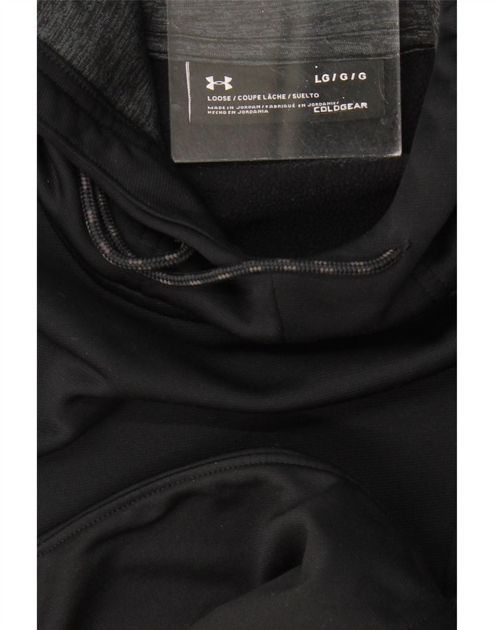 UNDER ARMOUR Dame Cold Gear Hoodie Jumper UK 16 Large Black