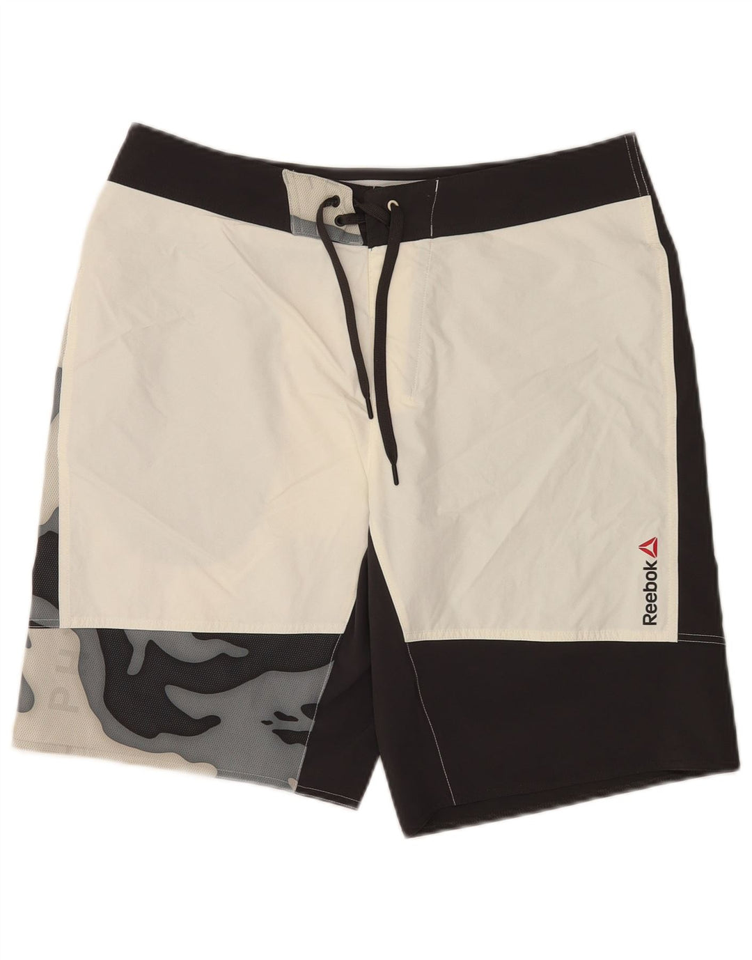Reebok Herre Speedwick grafiske svømmeshorts Medium Sort Colourblock