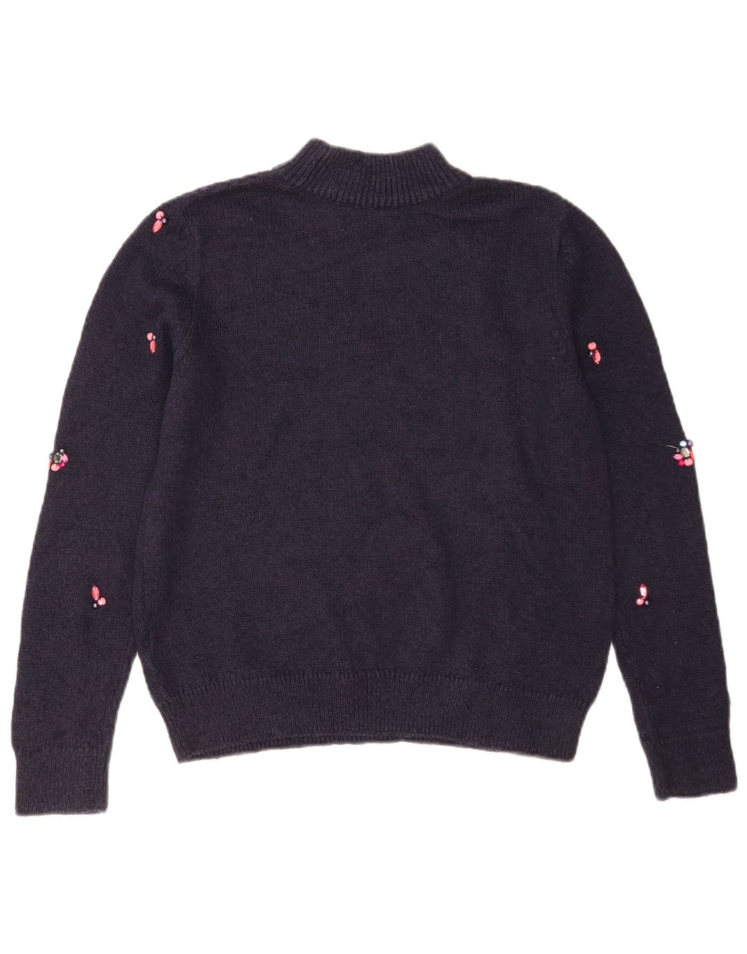 Marks & Spencer Dame Turtle Neck Jumper Sweater UK 10 Small Navy Blue