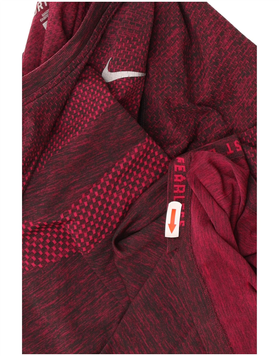 Nike Herre Dri Fit T-shirt Top Medium Burgundy Flecked