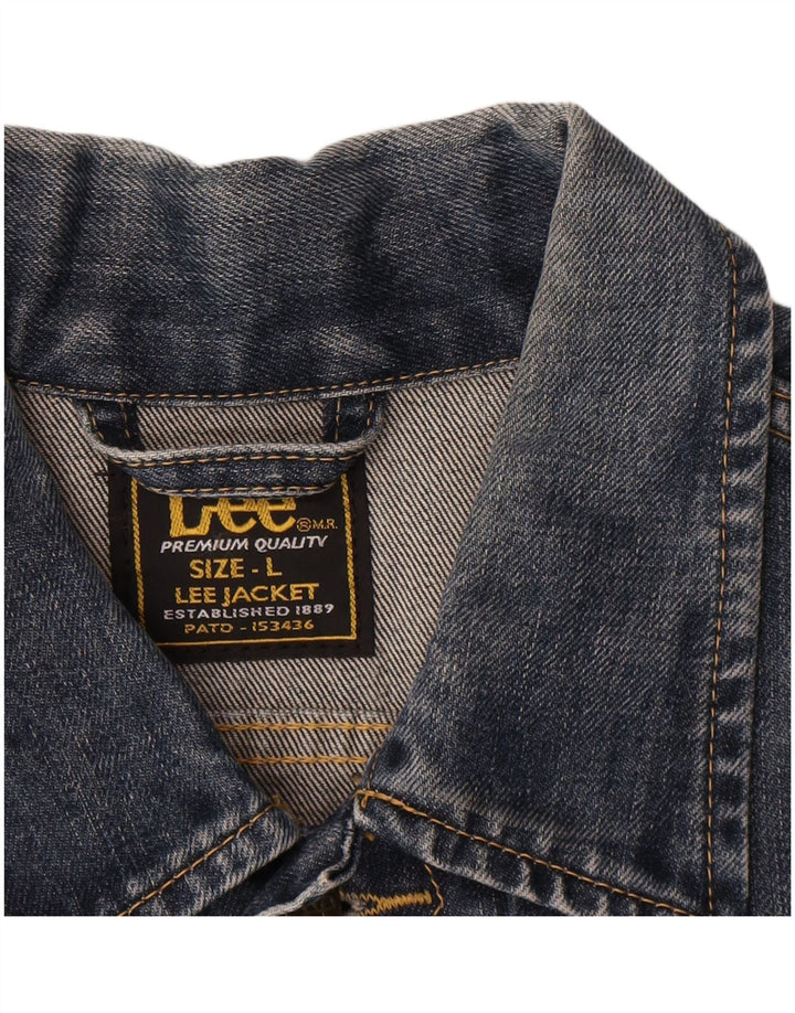 Lee Herre denimjakke UK 40 Large Blue Cotton