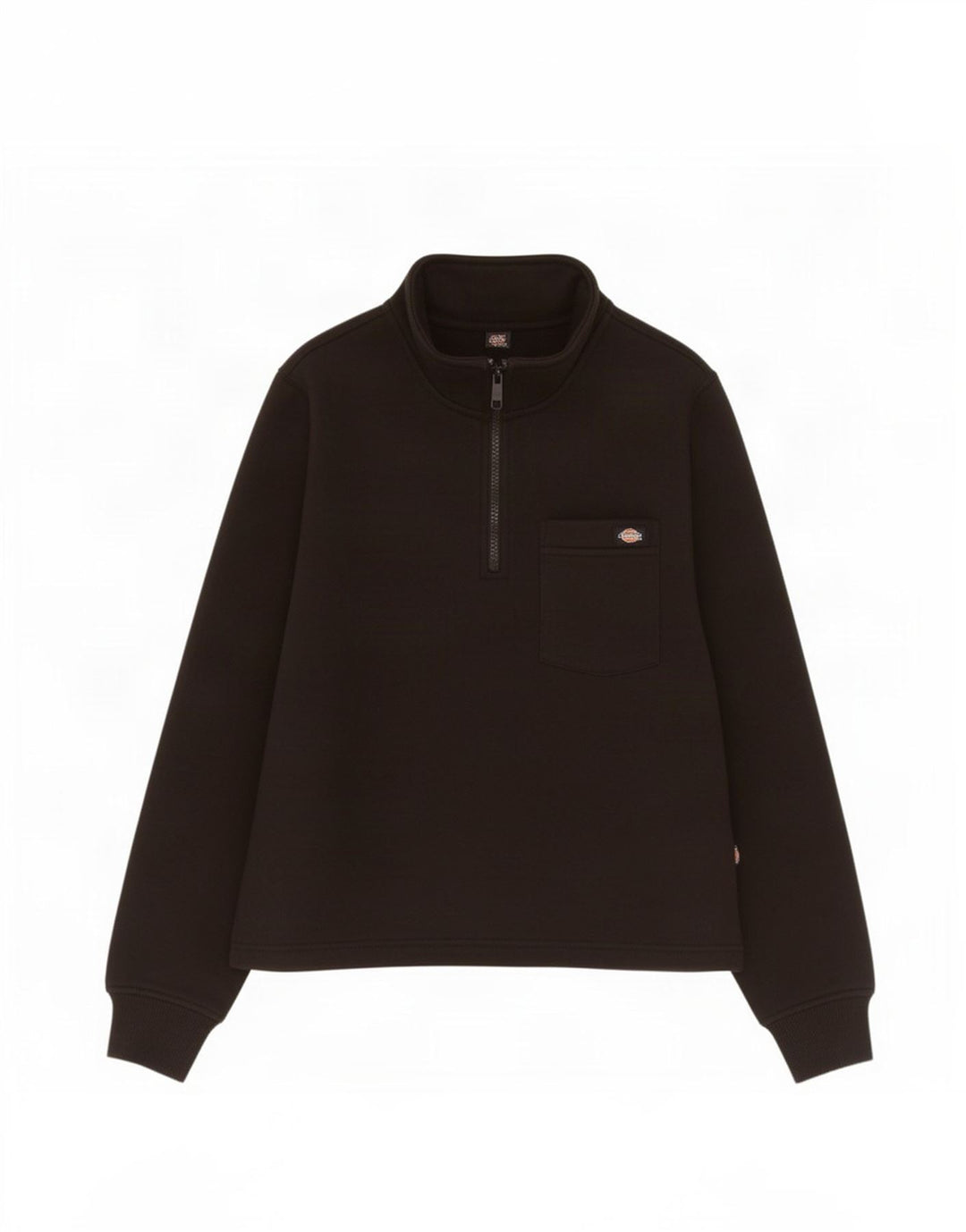 Dickies Sweatshirt med lynlås til kvinder UK 14 Medium Sort
