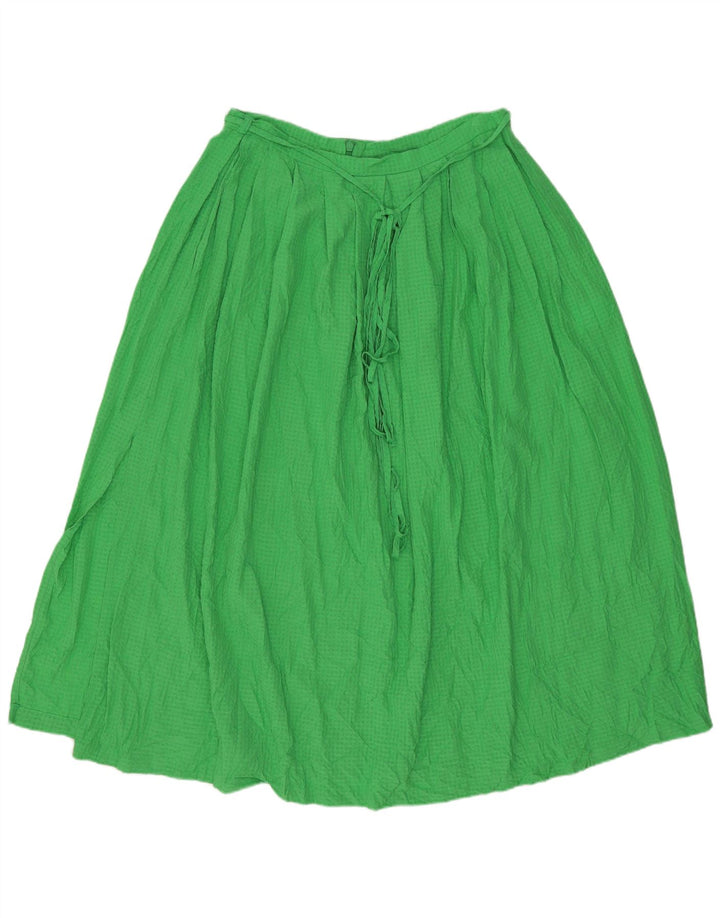 Jack Wills Womens Flared Skirt UK 12 Medium W28 Green Geometric Viscose