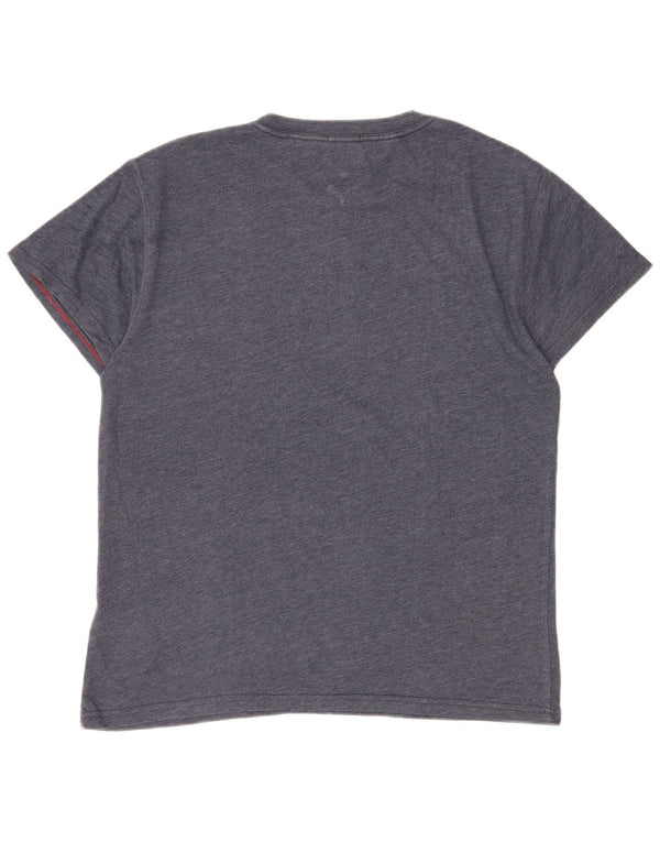 Tommy Hilfiger Herre grafisk T-shirt Top Medium Navyblå Bomuld