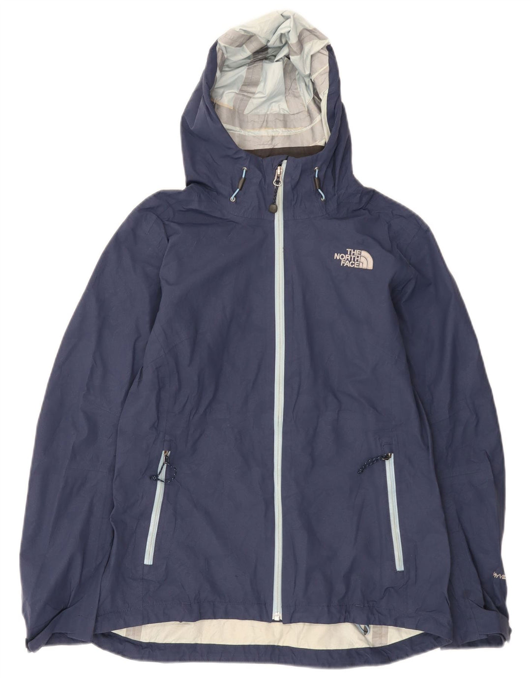 The North Face Dame Hyvent Regnjakke med hætte UK 14 Medium Navy Blue