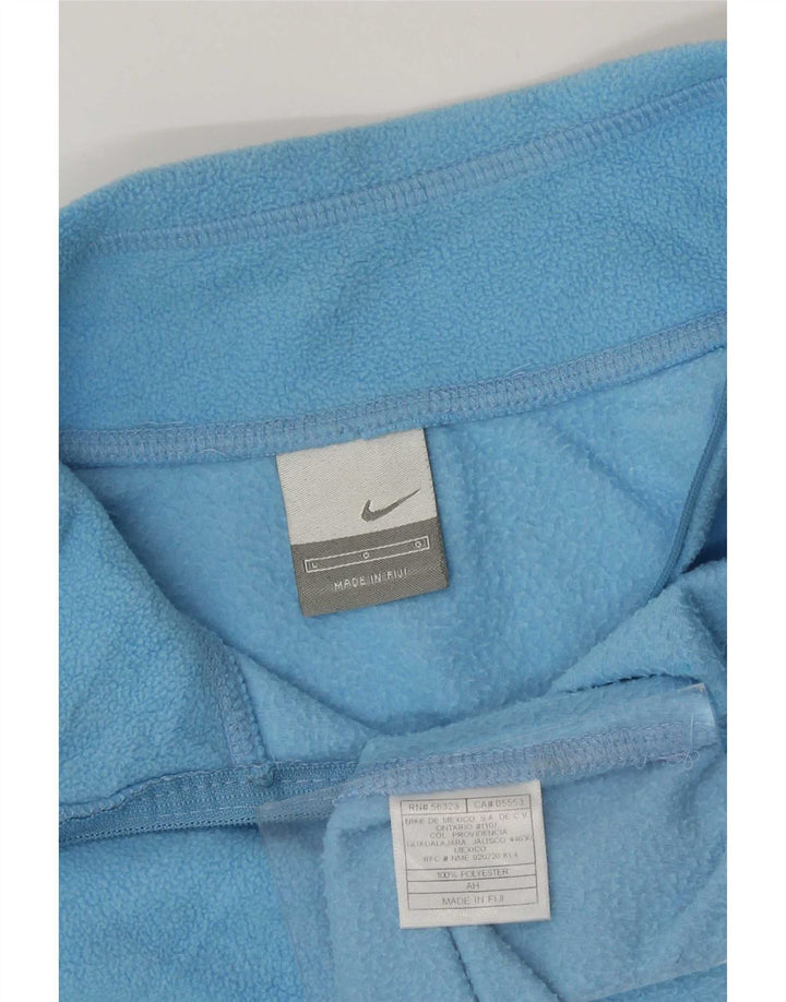 Nike Dame Fleece Gilet UK 14 Large Blue Polyester