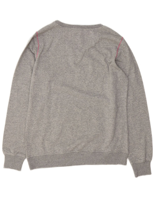 Champion Womens Heritage Fit Sweatshirt Jumper UK 16 Large Grey Flecked