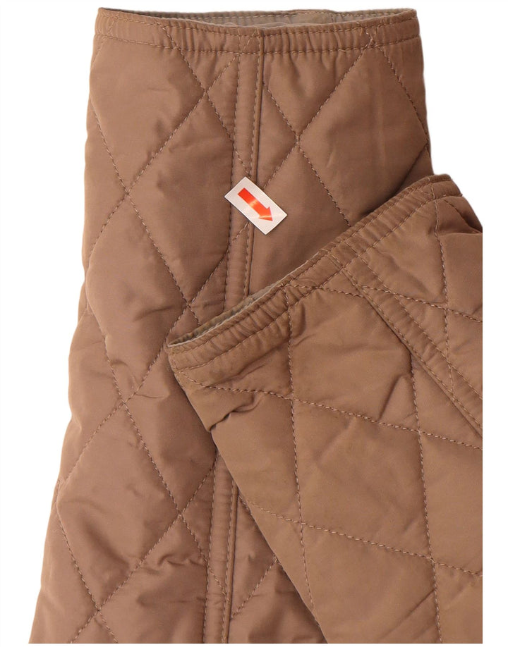 BARBOUR Quiltet overfrakke med hætte til kvinder UK 8 Lille beige polyester