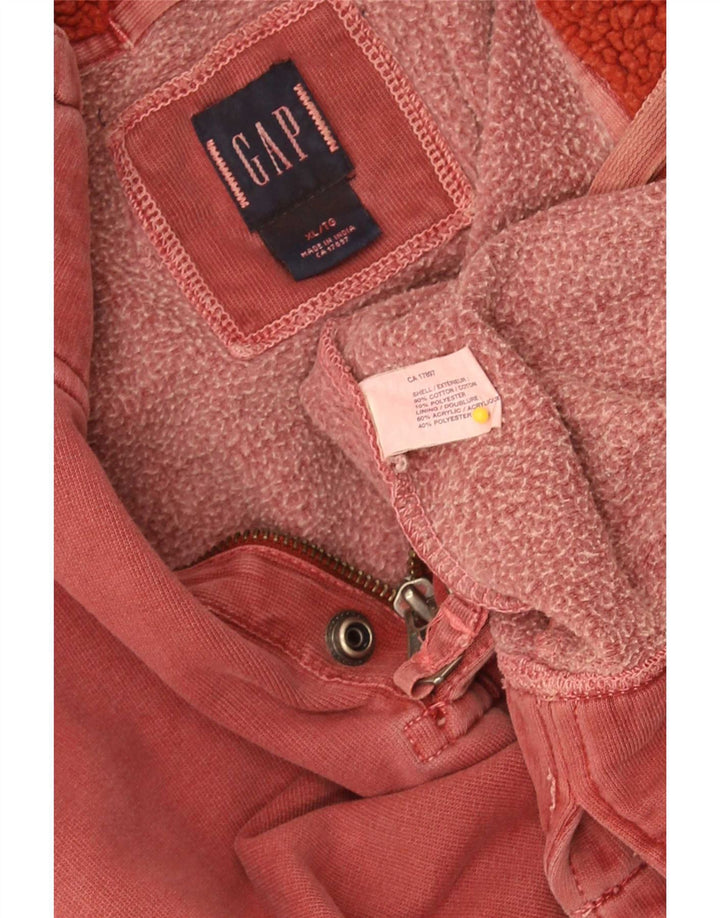 Gap Herre Zip Neck Sweatshirt Jumper XL Rød Bomuld