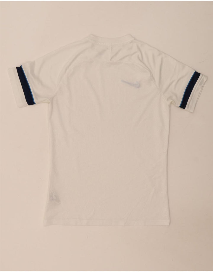 NIKE Herre Dri Fit T-shirt Top Medium White Colourblock Polyester