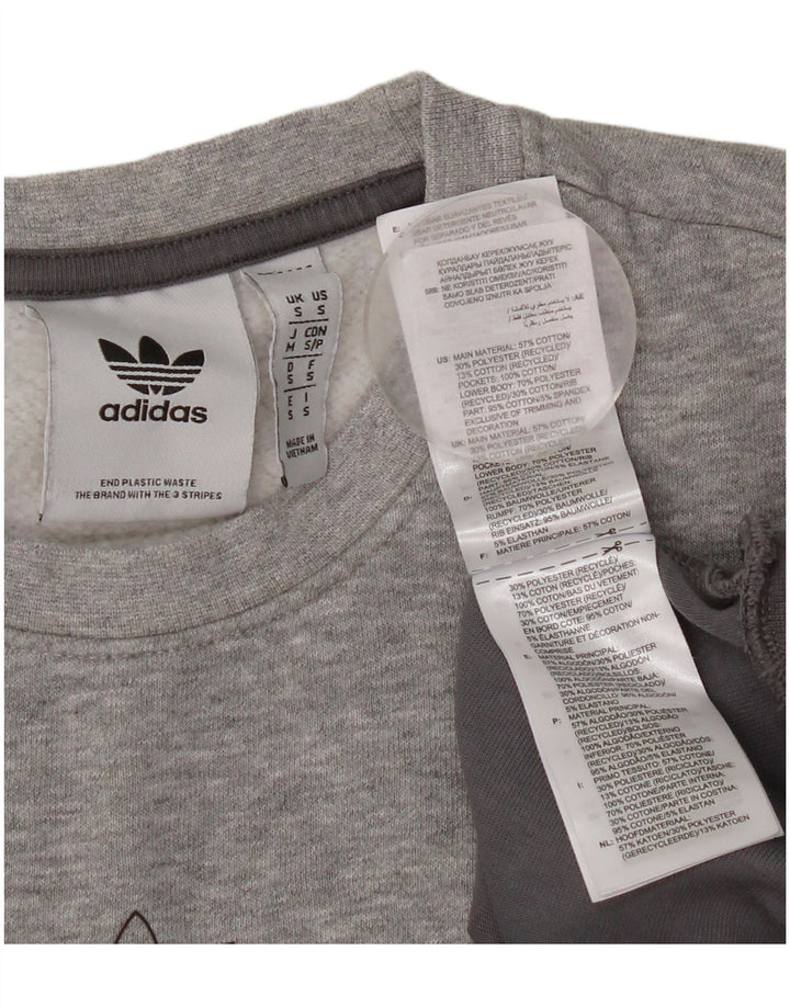 ADIDAS Sweatshirt til mænd, lille grå farveblok bomuld