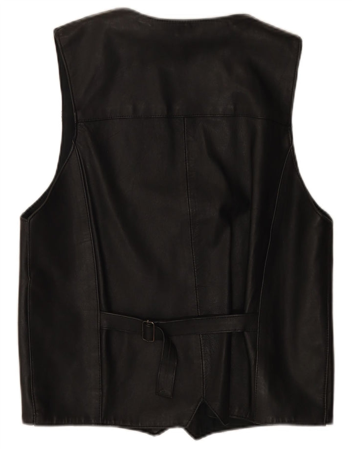 VINTAGE Herre lædervest Medium Sort
