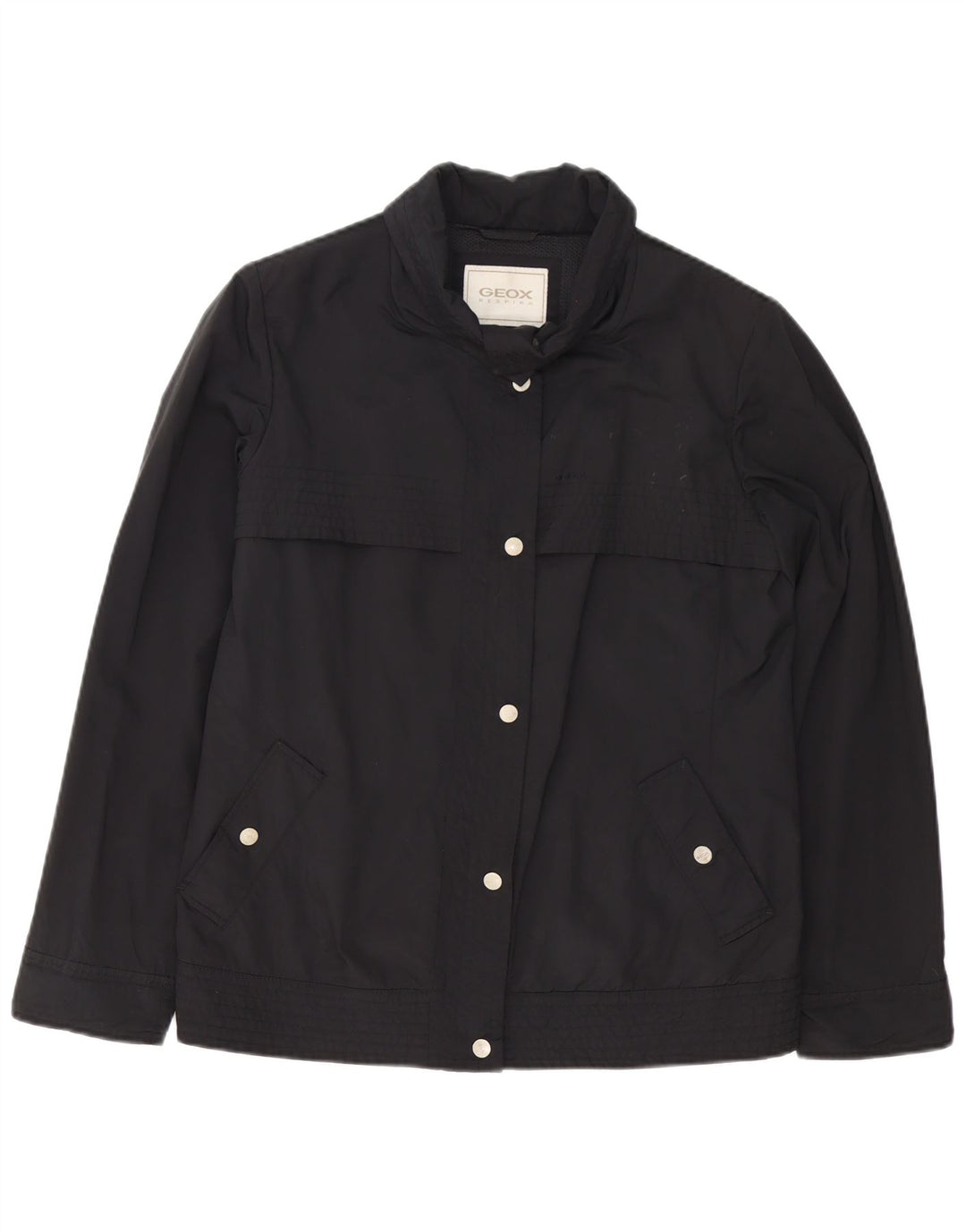 Geox Womens Respira Utility Jacket UK 12 Medium Sort Polyamid