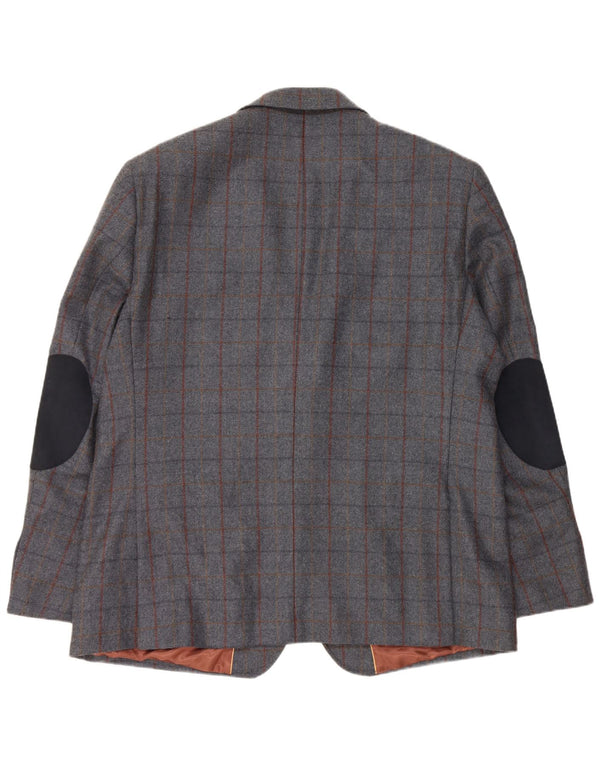 Woolrich Herre 2-knaps blazerjakke UK 48 4XL Grå ternet uld